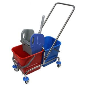 Rolemmer 2x25 liter (chroom) met multipers