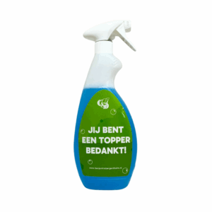 Spray Glas & Universeel - 'Jij bent een topper, bedankt!'
